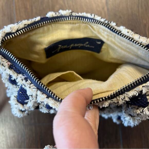 Free People Zamora Crossbody Bag Navy and Cream - Picture 6 of 9